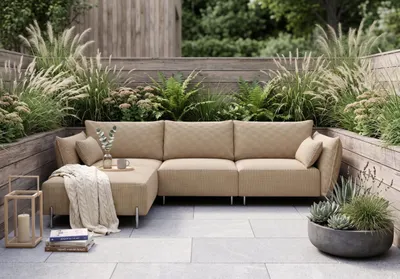 Produktbild von Kaiser Möbel Gartenecksofa für Terrasse und Garten, Stoff Sunlight, Braun, Links, SUNMEE