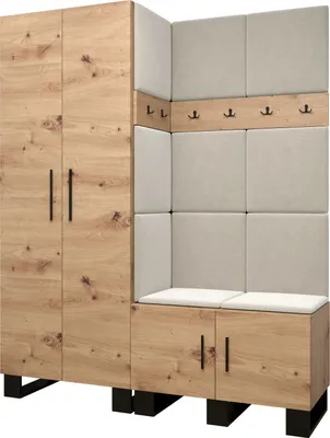 Produktbild von Garderobe ARTIN Set 2 mit gepolsterten Paneelen Industrial Design