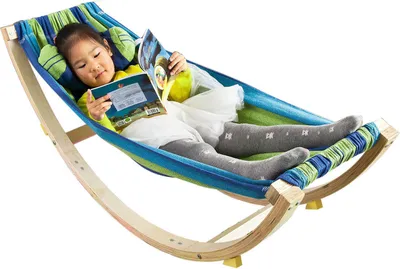 Produktbild von SoBuy Kinderhängematte mit Sicherheitsstopper Hängematte  Schaukel für Kinder KMB16-J