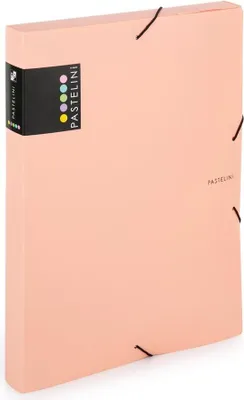 Image de Boîte en PP avec caoutchouc A4 abricot