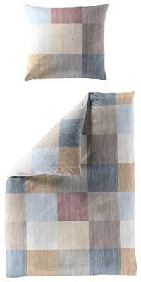 Produktbild von BIERBAUM Bettwäsche Biber jeans 155x220cm, mit 1 Kissen Bettbezug