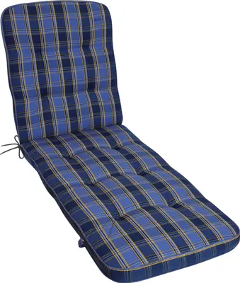 Produktbild von Herlag Liegenauflage Tilly 200x65x9cm Blau-Kariert Fleckschutz extra Weich