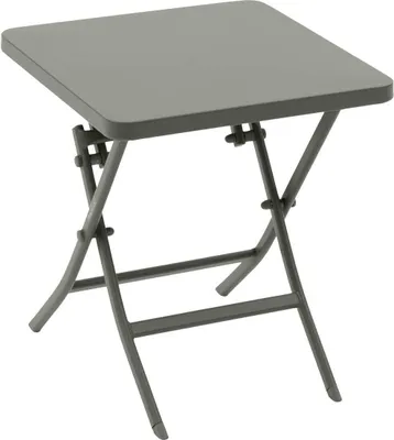 Produktbild von Quadratischer gartenbeistelltisch "greensboro" lorbeergrün 40 x 40cm aus stahl   - Hespéride