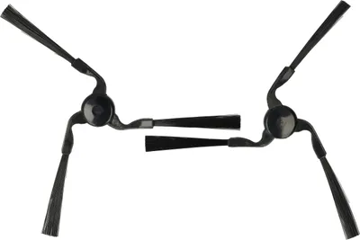 Produktbild von vhbw 2x Seitenbürste kompatibel mit Yujin iClebo Arte Saugroboter - Reinigungsbürsten Set, links/rechts, schwarz, 3-armig