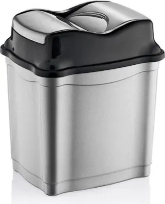 Image de Poubelle / poubelle moderne avec couvercle à poussoir pratique 2 litres
