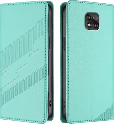 Produktbild von Hülle für Motorola Moto G Power 2021, Kunstleder Brieftaschen Handyhülle mit Kartenfach und Standfunktion Türkis