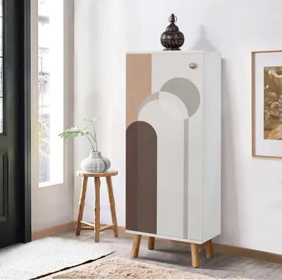 Obrázek produktu pro Skye Decor, Vegas - B 948, skříňka na boty, bílá, 100 % MELAMÍNEM POVLÁKNĚNÁ DESKA, 50 x 38 x 135 cm