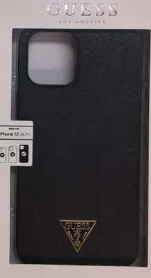 Produktbild von Guess Hardcase Saffiano V Stitch schwarz für iPhone 12 Pro Max 6,7" Cover Hülle