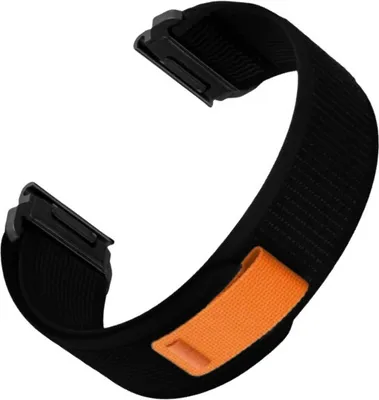 Produktbild von INF Schnellverschluss-Nylonarmband für Garmin Fenix 8/7X Pro/6X5X965 Schwarz 20 mm