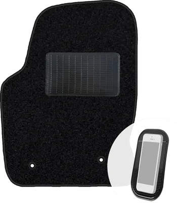 Produktbild von moto-MOLTICO Fahrer Fußmatte Auto Velours Fahrerseite Autoteppiche Schwarz Fahrermatte 1-teilig passend für Ford Focus I 1996-2000