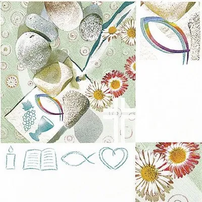 Produktbild von Home Fashion® 211443 Lunchservietten Design "Kommunion/Konfirmation"