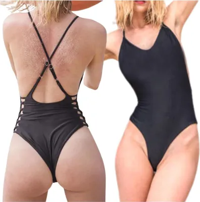 Zdjęcie produktu dla Monokini strój kąpielowy sapphire jednoczęściowy kostium czarny sexi basen L