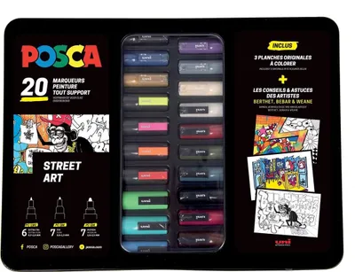 Produktbild von POSCA Pigmentmarker "Street art" 20er Metallbox