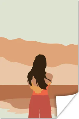 Produktbild von MuchoWow® Poster Frauen - Strand - Sommer 120x180 cm - Kunstposter