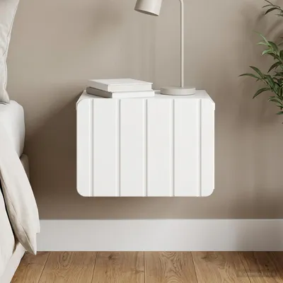 Obrázok produktu pre Maison Exclusive – Nástenný nočný stolík, lesklá biela, 33 x 34,5 x 24 cm