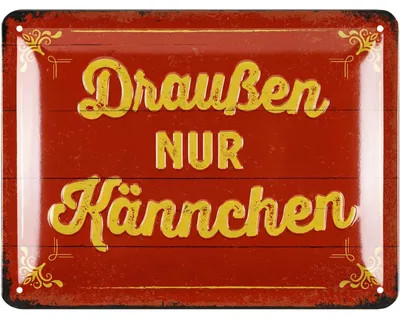 Produktbild von LANOLU Retro Blechschild draußen nur Kännchen, Kaffee Geschenk, Kaffee Bilder für die Küche, Kaffee Schild Küche, vintage Deko 15x20cm