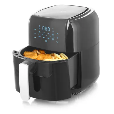 Produktbild von Emerio Heißluftfritteuse, Airfryer, Smart Fryer, DIGITAL, Frittieren ohne Öl, leicht zu reinigen, 5.5 Liter Volumen, 1400 Watt, BPA frei, AF-123544, 5.5 Liter, Schwarz