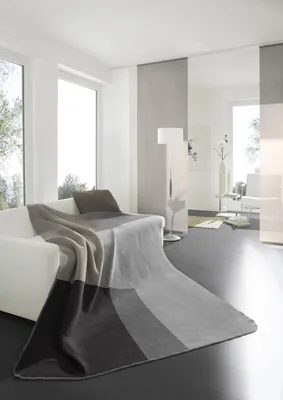 Produktbild von Biederlack Wohndecke QUADER BL 150x200 cm braun Decke Kuscheldecke