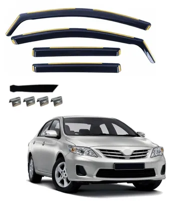 Image de Ensemble de 4 déflecteurs de vent pour Toyota Corolla X (modèles de 2006 à 2012).