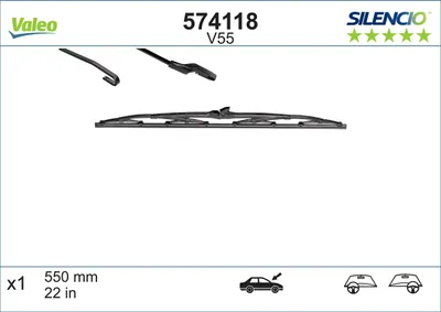 Zdjęcie produktu dla Wymiennik wycieraczki Silencio V55 – 1 szt.
