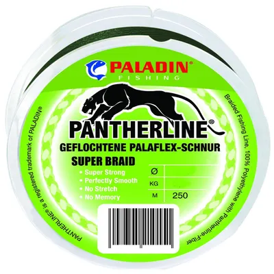 Produktbild von Paladin Pantherline grün 250m- geflochtene Angelschnur , Durchmesser/Tragkraft:0.30mm / 25kg Tragkraft