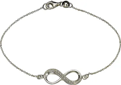Produktbild von Zeeme Silber Armband 925/- Sterling Silber 19cm weiß Zirkonia 299260056