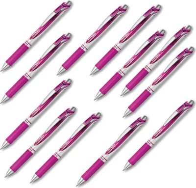Produktbild von 12x PENTEL EnerGel Gelschreiber BL77 medium Schreibfarbe MAGENTA
