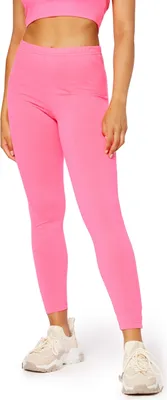Image de Leggings longs pour femmes Bellivalini, style néon années 80, sport, gym, jogging, danse, BLV50-294 (rose, taille S)