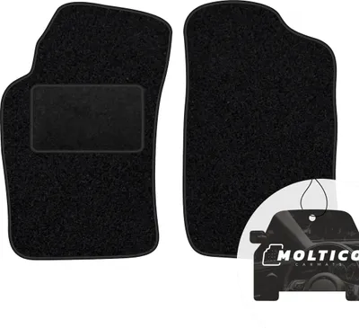 Produktbild von moto-MOLTICO Vorne Fußmatten Auto Velours Autoteppiche Schwarz Automatten Set 2-teilig passend für Toyota Avensis I 1997-2003