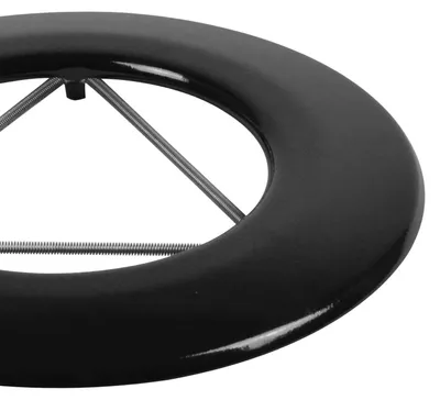 Produktbild von Raik Rauchrohr / Ofenrohr Emaille 130mm - Wandrosette mit Feder Schwarz