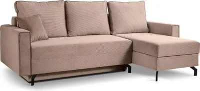 Produktbild von xonox.home Marti Schlafsofa L-Form rechts altrosa B/H/T: 230x89x148cm