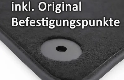 Immagine prodotto di Tappetini adatti per VW Touran II 5T Tappetini Premium velours nero Set di tappetini per auto da 4 pezzi