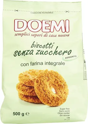 Produktbild von 3x Doemi Biscotti Kekse mit Vollkornmehl ohne Zuckerzusatz 500 g biskuits kuchen
