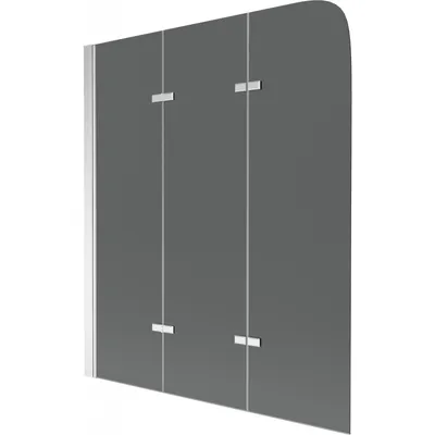 Obrázok produktu pre Mexen Felix vaňová zástena trojkrídlová 120 x 140 cm, grafitová čierna, chrómová - 890-120-003-01-40