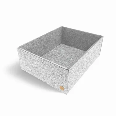 Produktbild von Aufbewahrungsbox CLEAN Filz 42 x 32 x 15 cm ohne Deckel in hellgrau meliert