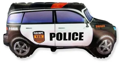 Image de Ballon en plastique 61 cm Police Car - Godan