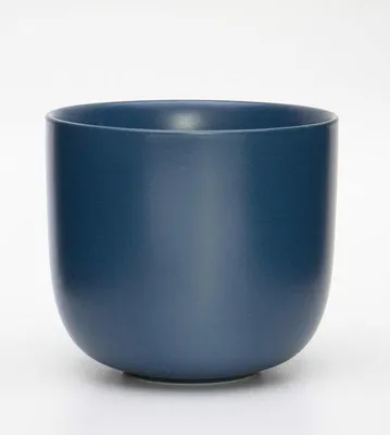 Image de Lot de 2 tasses à café de 380 ml, bleu foncé mat, en porcelaine