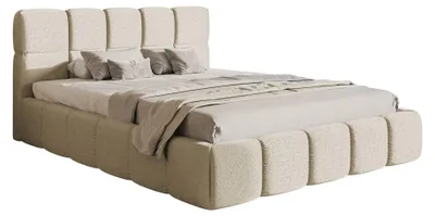Image de Selsey Cloudy – Lit rembourré 120 x 200 cm, chenille beige clair