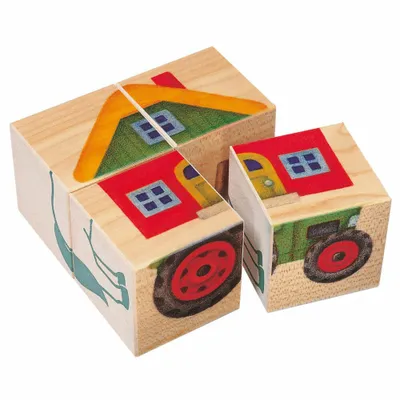 Produktbild von SELECTA Bilderwürfel, Farm, 4 Teile 0 0 0