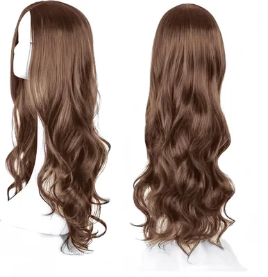 Obrázek produktu pro Paruka, vlnitá, délka 68 cm, světle hnědá, syntetické vlasy, vhodná pro cosplay