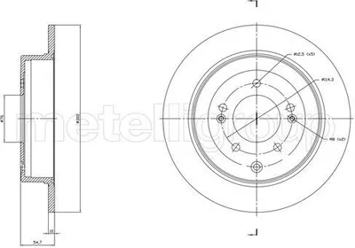Produktbild von 2x METELLI Bremsscheibe 23-1820C für HYUNDAI Tucson (TL TLE) 54 7mm 302 0mm