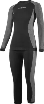 Produktbild von BLACK CREVICE - Damen Sportunterwäsche-Set | Farbe: Schwarz| Größe: 36-38