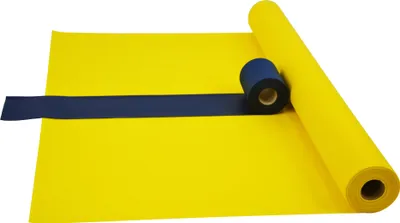 Produktbild von Sensalux Kombi-Set 1 Tischdeckenrolle 1,18m x 25m gelb + Tischläufer 15cm blau