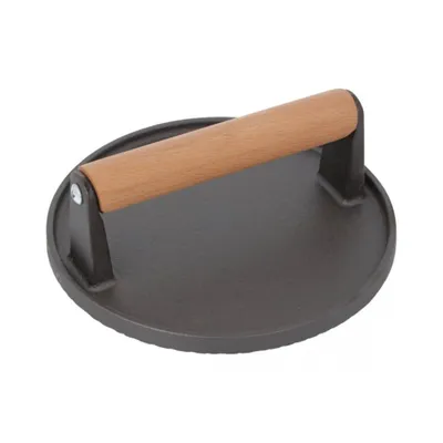 Produktbild von Gusseisenpresse für Hamburger, Fleisch, Schnitzel 18cm BRUNBESTE BB-2661