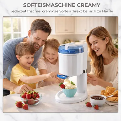 Produktbild von 4in1 Softeismaschine Frozen Yogurt Maschine Eismaschine Flaschenkühler GG-45W-Blue Creamy