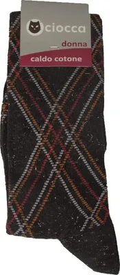 Immagine prodotto di Calza calzino alto donna CIOCCA lungo gambaletti calzini in caldo cotone articolo D332/2, Piede 35 - 41, Cotone 82%,Poliestere 1%,Poliammide 16%,Spandex 1%