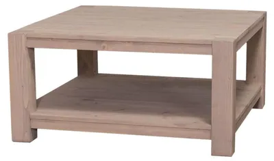 Zdjęcie produktu dla Stolik kawowy Casa Padrino w stylu rustykalnym, wykonany z litego drewna, w naturalnych kolorach, wymiary: 90 x 90 x 45 cm