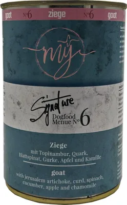 Produktbild von My Ziege mit Topinambur Quark Spinat Gurke 410g mÿ No.6 Nassfutter Hundefutter