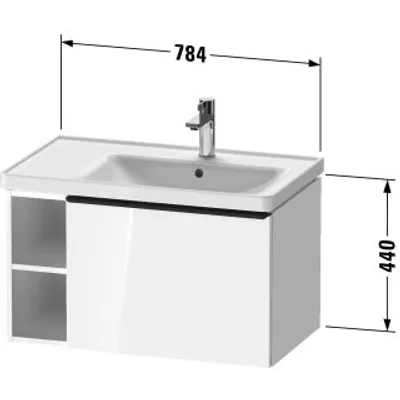 Produktbild von Duravit DE4257010550000 DN WTU WH 784x452x440 Az 1 Ei
