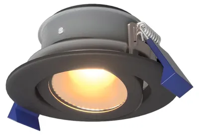 Image de HOFTRONIC - Spot LED encastrable 4W 345lm 2700K IP65 GU10 Noir Inclinable Dimmable